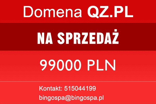 Na sprzedaż domena qz.pl